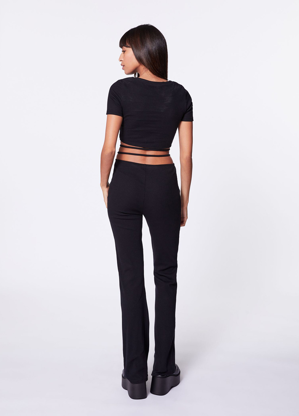 Комбинезон Jennyfer комбинезон-брюки однотонный чёрный кэжуал хлопок