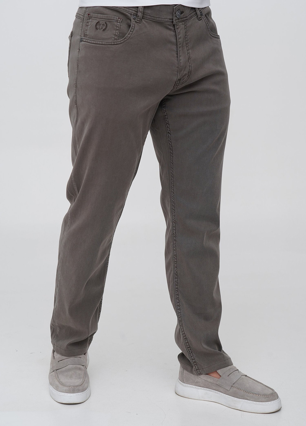 Кофейные кэжуал демисезонные зауженные брюки Trend Collection