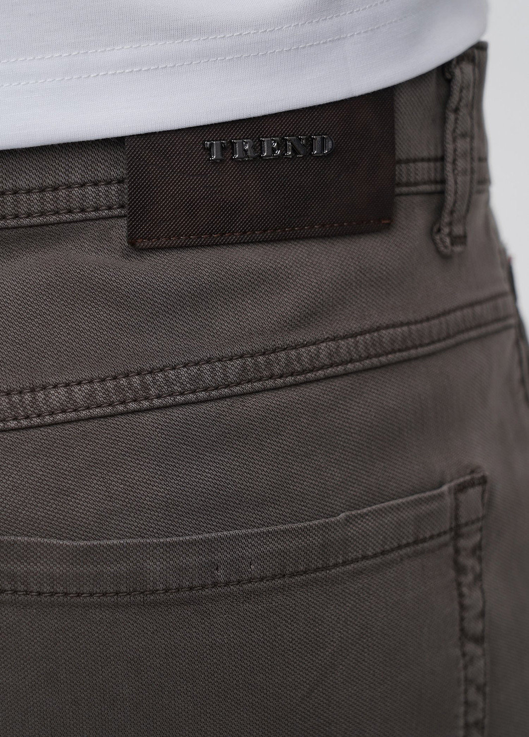 Кофейные кэжуал демисезонные зауженные брюки Trend Collection