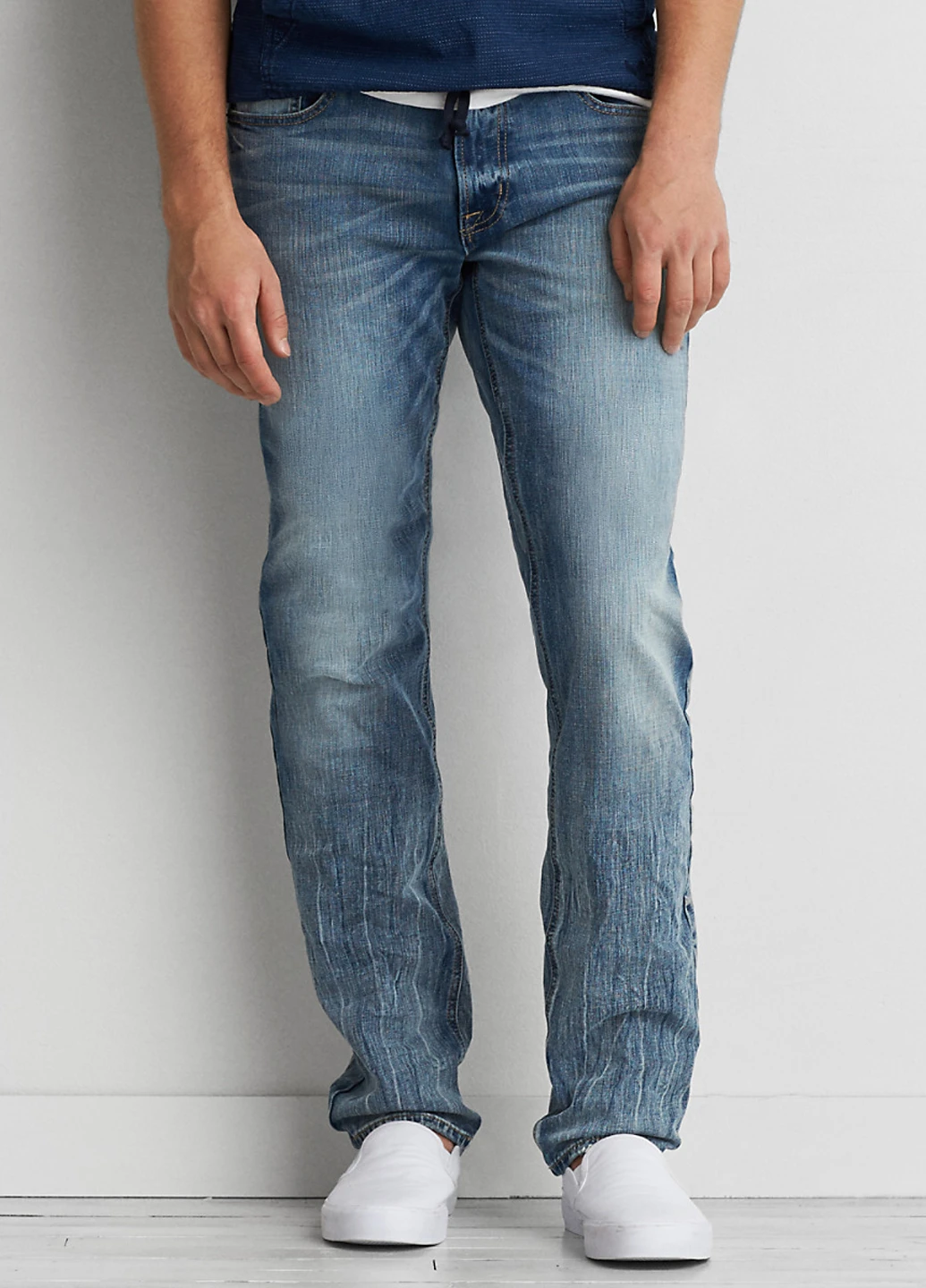 Синие демисезонные джинсы American Eagle