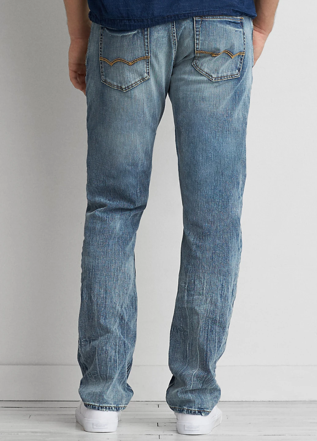 Синие демисезонные джинсы American Eagle