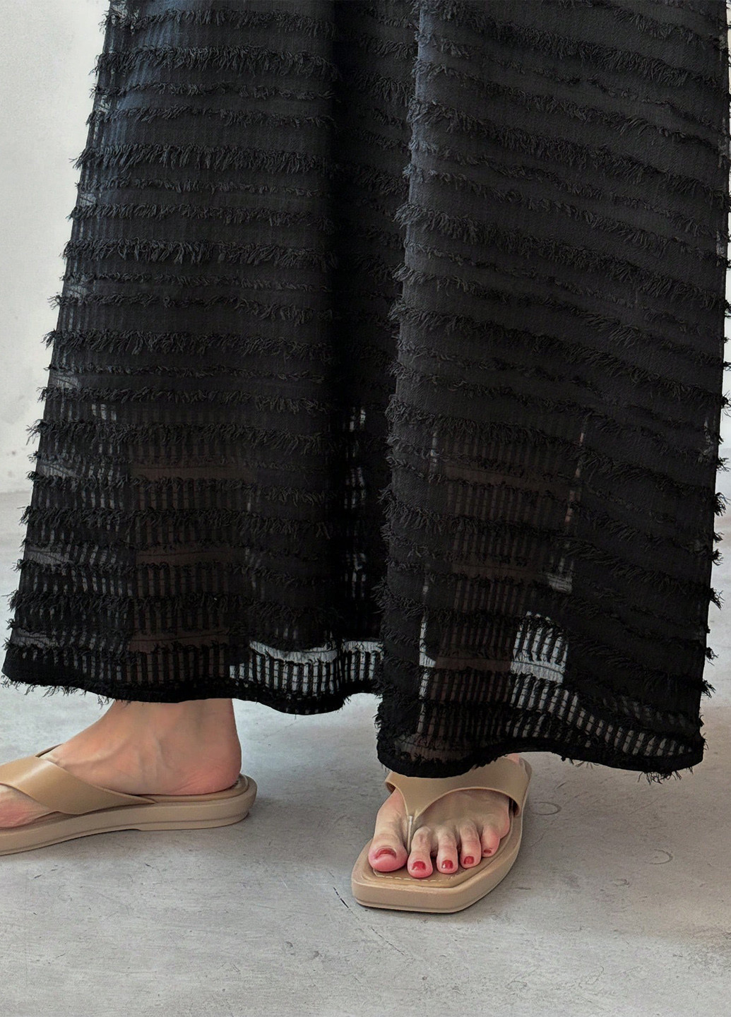 Черная кэжуал однотонная юбка SHEIN клешированная