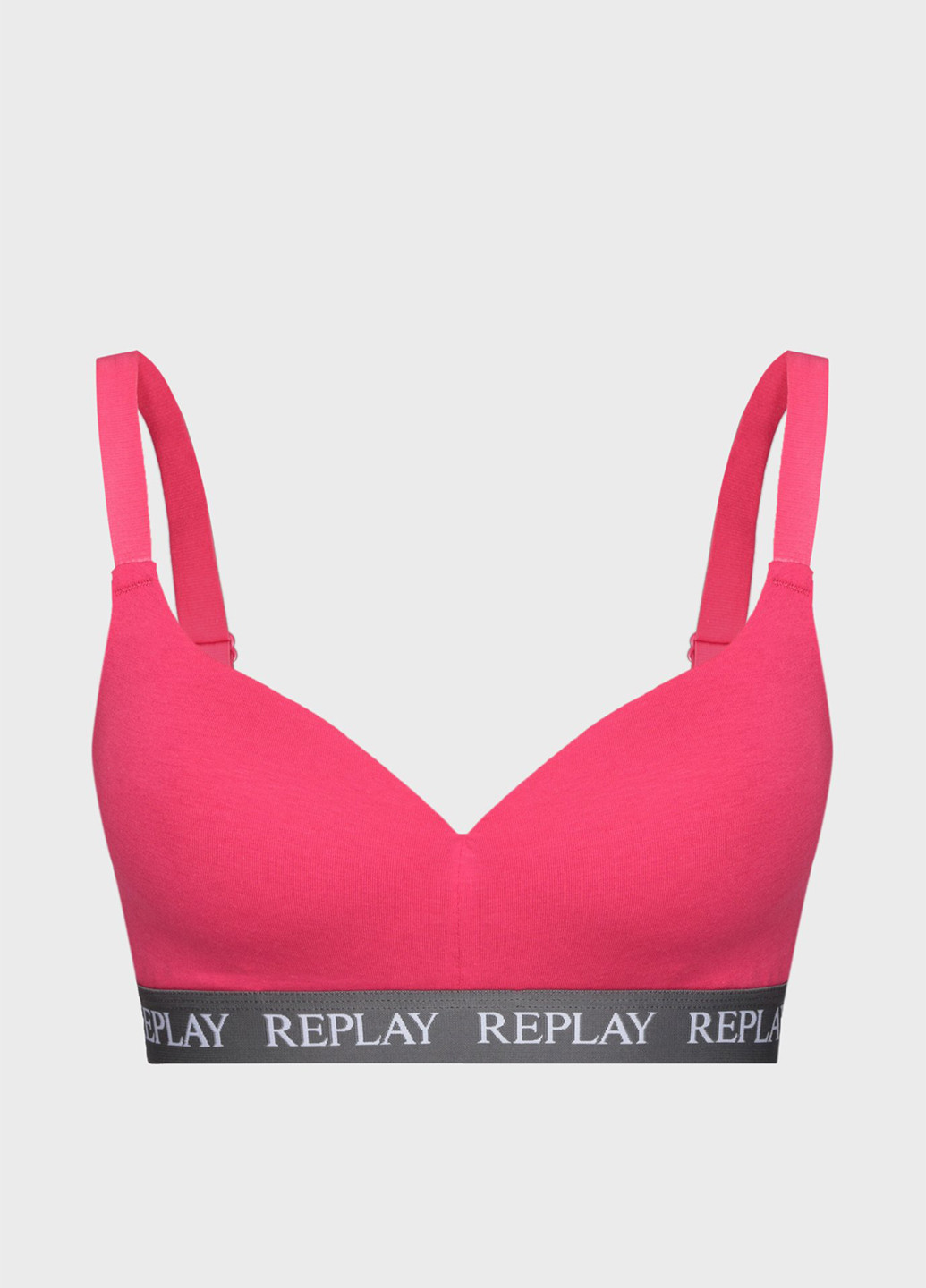 Розовый топ бюстгальтер Replay без косточек вискоза