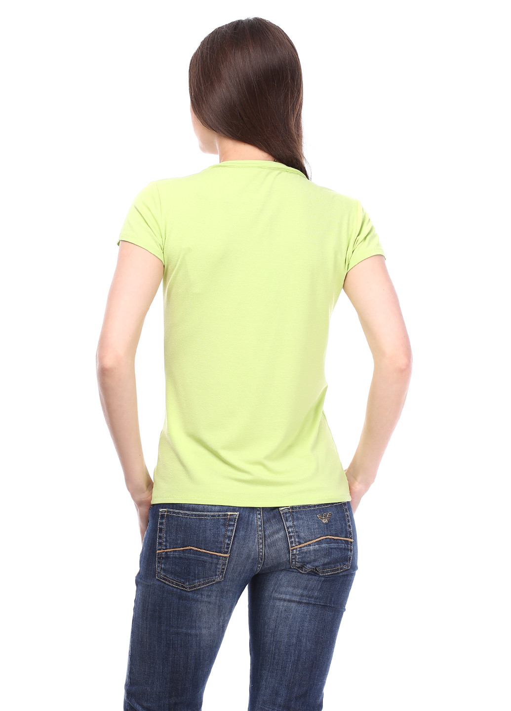 Салатовая летняя футболка Angela Davis