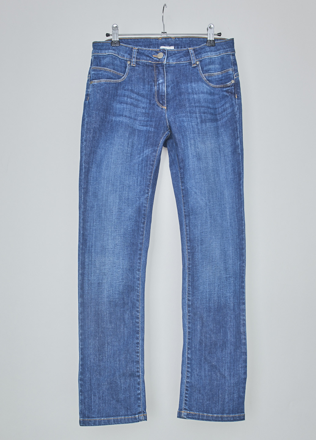 Голубые демисезонные прямые джинсы Marasil