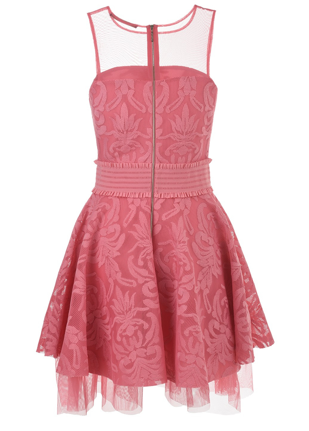 Розовое коктейльное платье пачка LOVE REPUBLIC