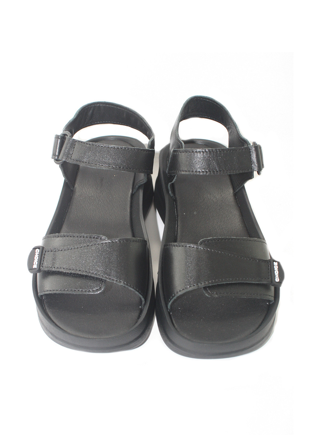 Черные босоножки Mila на липучке