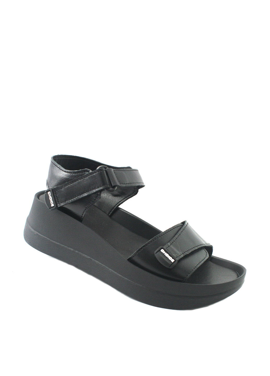 Черные босоножки Mila на липучке