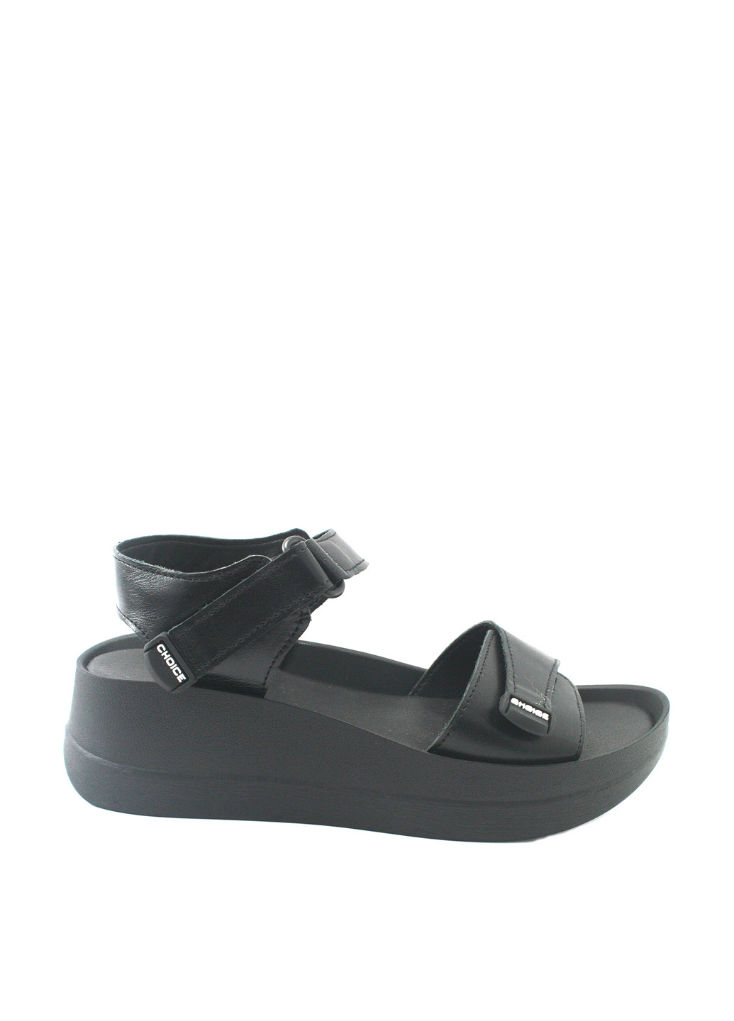 Черные босоножки Mila на липучке