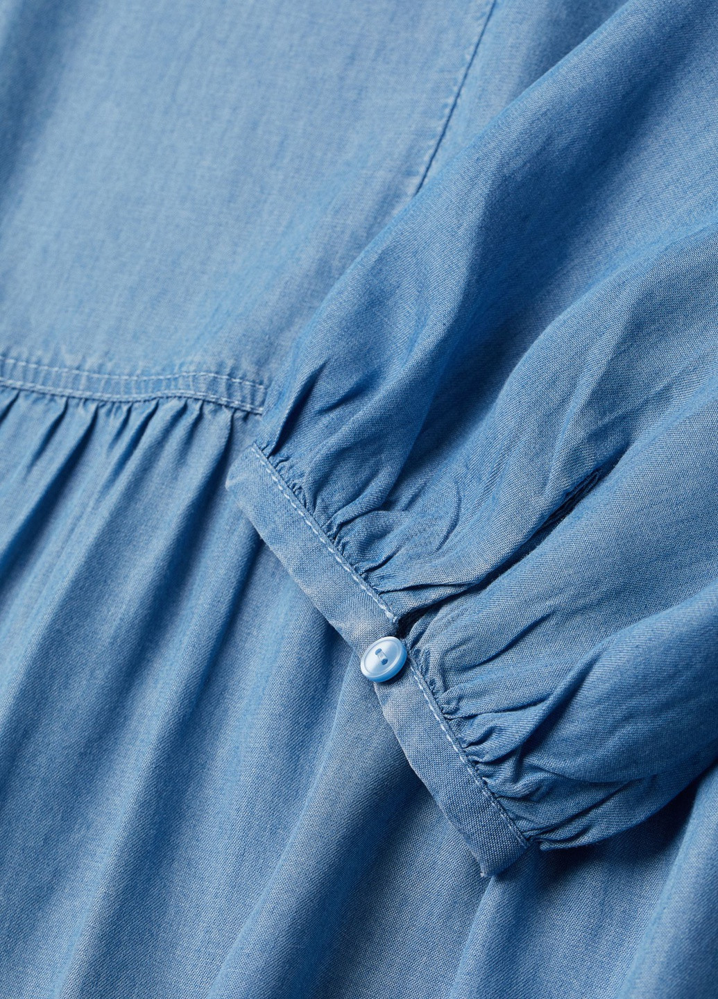 Голубое джинсовое платье джинсовое оверсайз H&M однотонное