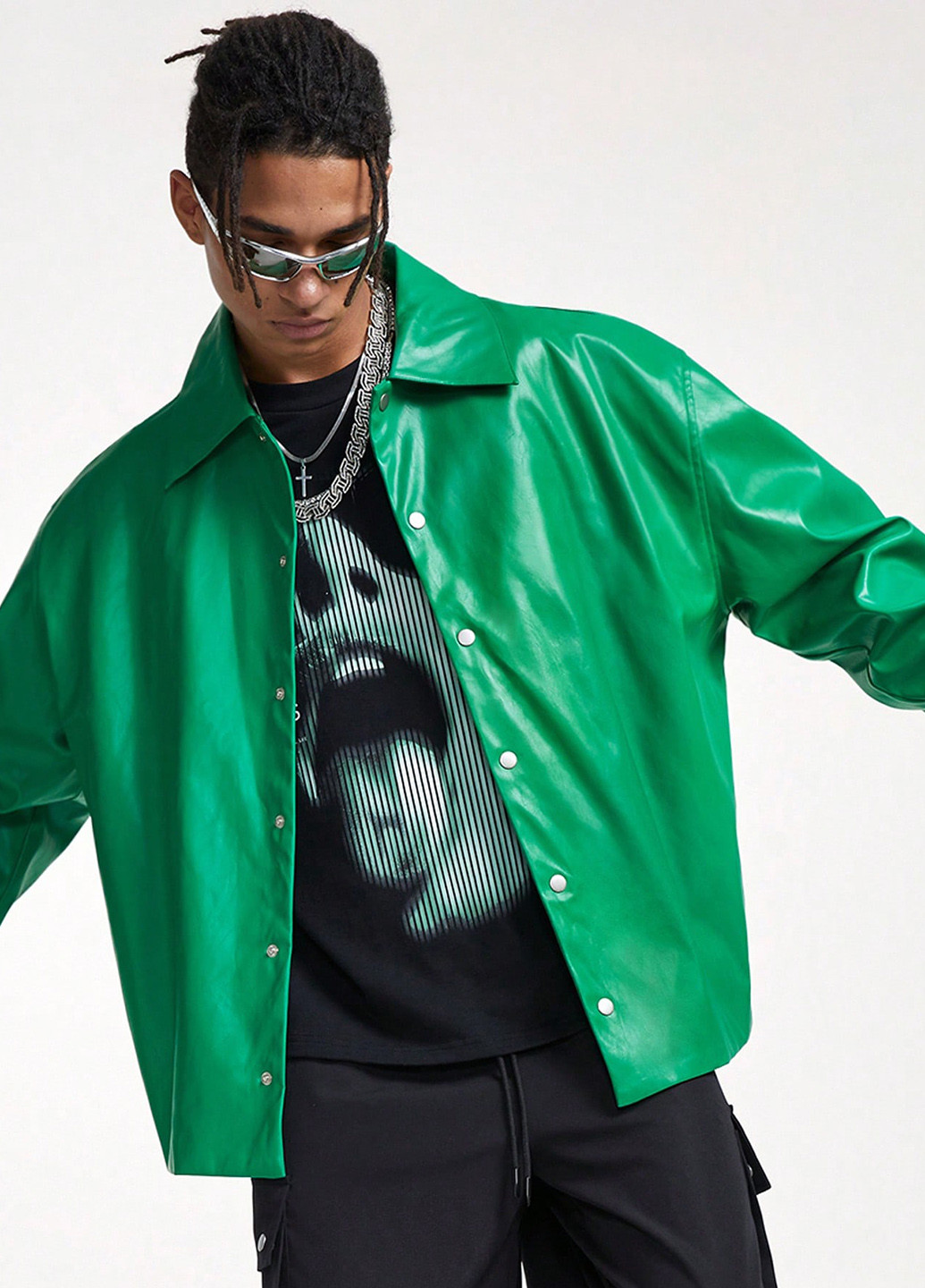 Зеленая демисезонная куртка куртка-пиджак SHEIN