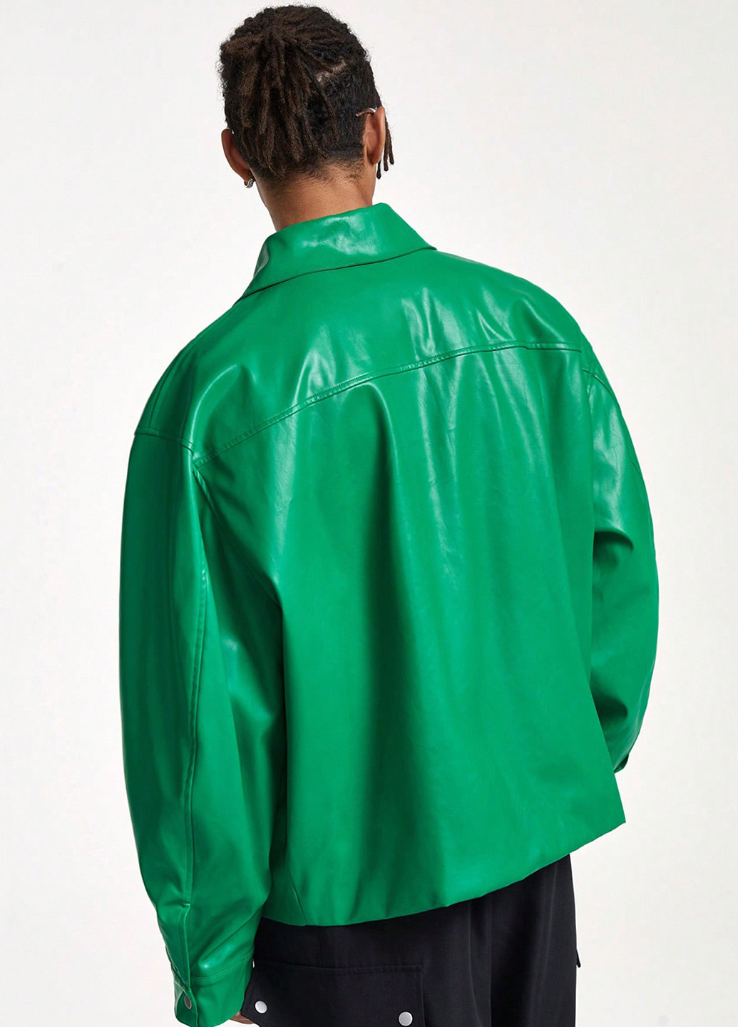 Зеленая демисезонная куртка куртка-пиджак SHEIN