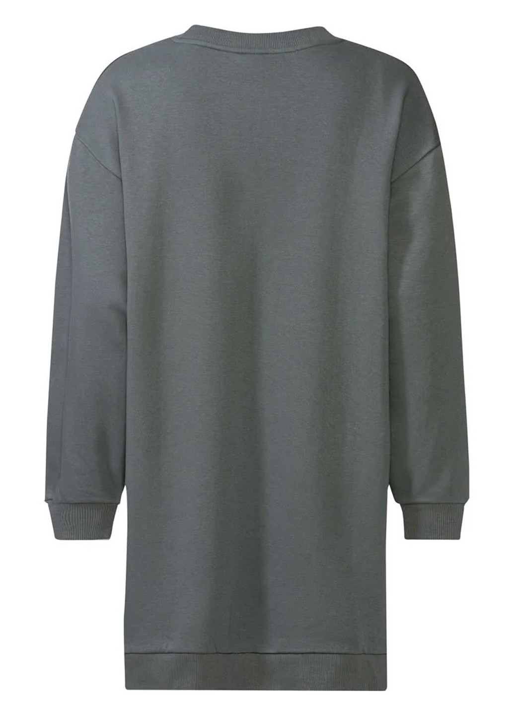 Серо-зеленое кэжуал, спортивное платье платье-свитшот Esmara с надписью