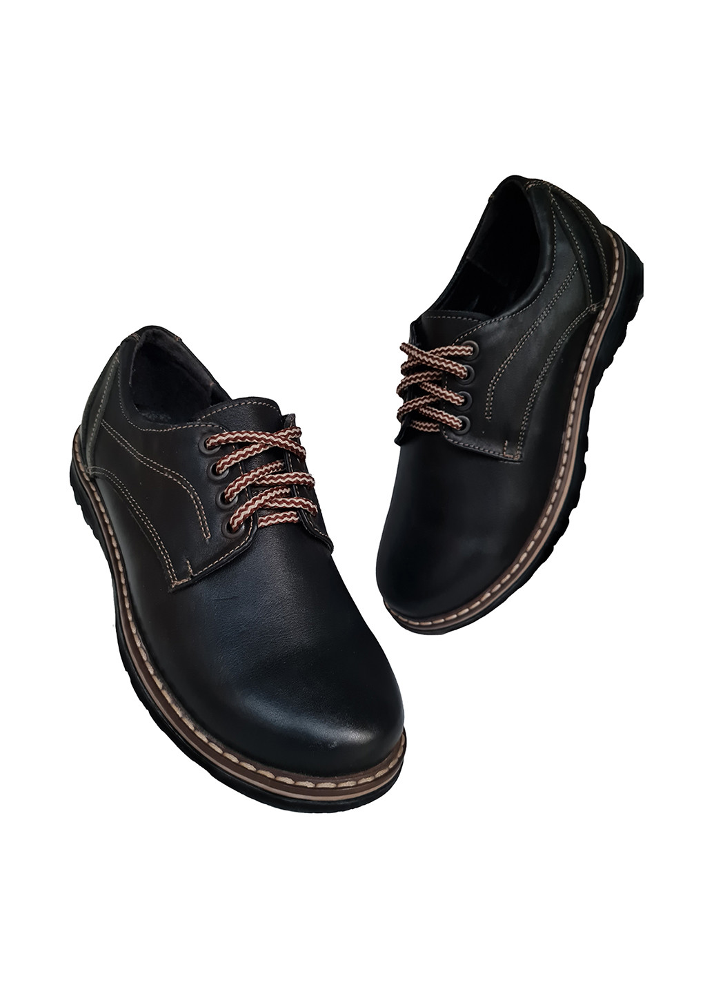 Темно-коричневые туфли со шнурками ABC