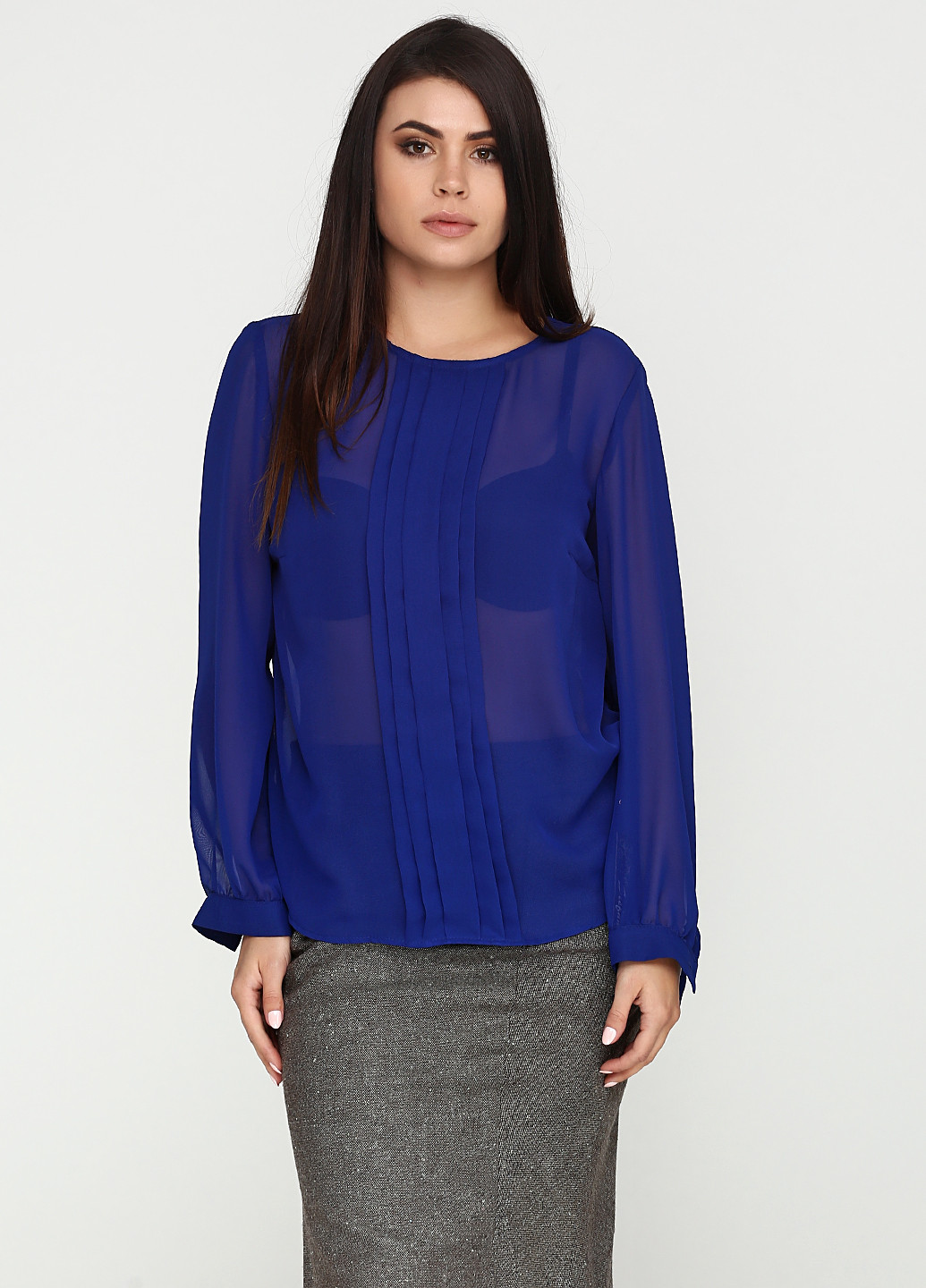 Синяя демисезонная блуза Stefanie L