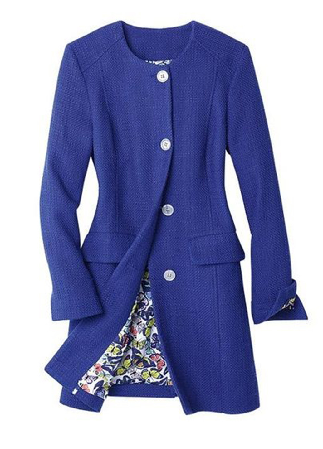 Синее демисезонное Пальто однобортное Signature Collection