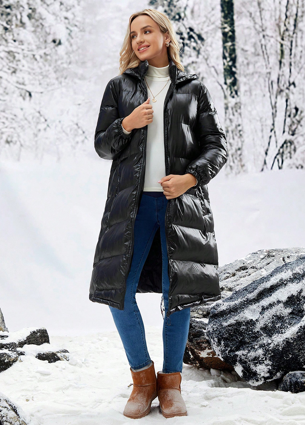 Чорна демісезонна куртка SHEIN