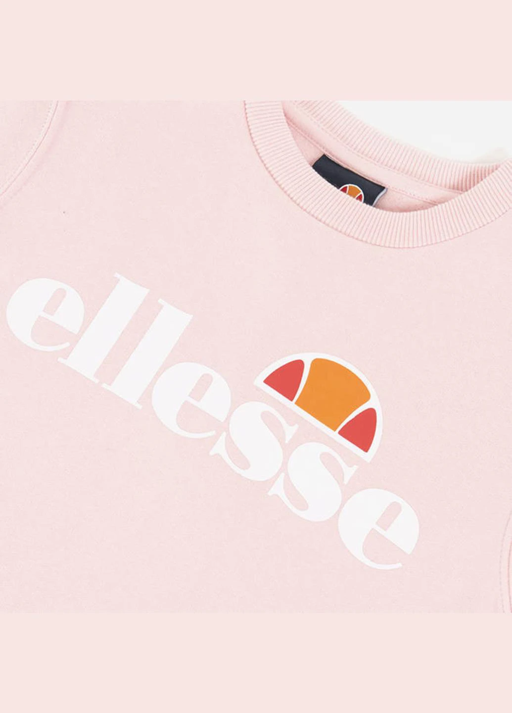 Ellesse свитшот s4e08600-light-pink логотип светло-розовый спортивный хлопок, трикотаж