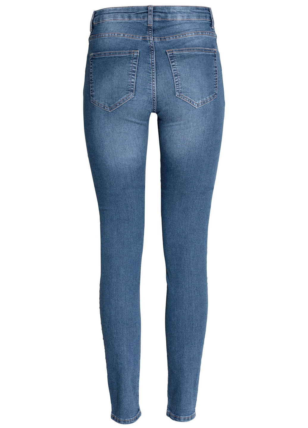 Темно-голубые демисезонные зауженные джинсы H&M