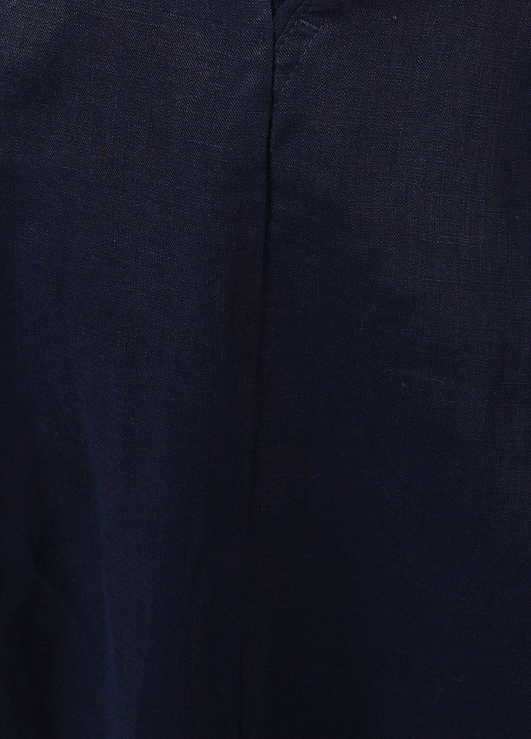 Темно-синяя кэжуал однотонная юбка United Colors of Benetton а-силуэта (трапеция)