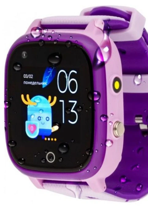 Детские смарт часы GO005 Splashproof 4G WIFI Thermometer Purple умные No Brand (253007281)