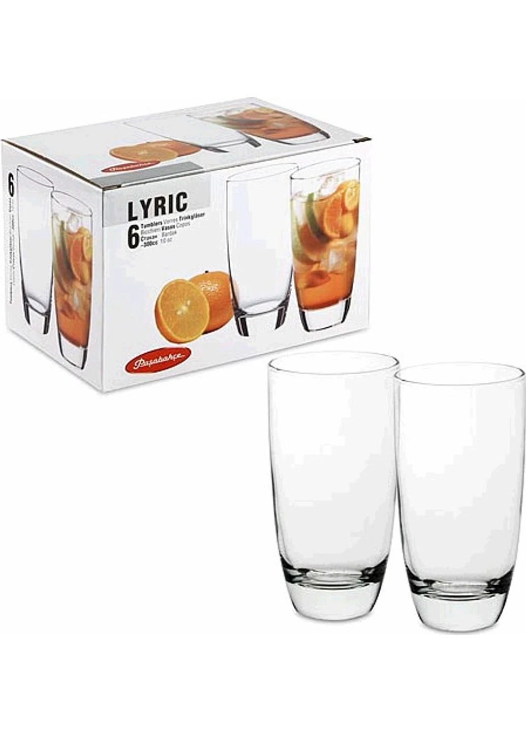 Набір високих склянок Lyric PS-41977-6 300 мл 6 шт Pasabahce (253618862)