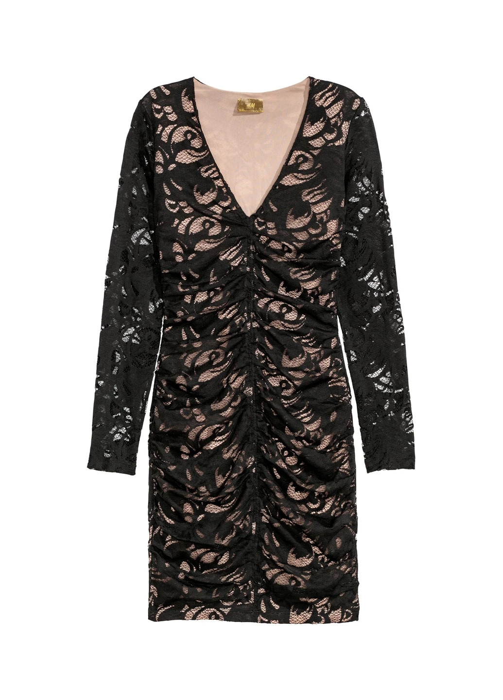 Комбінована кежуал, коктейльна сукня H&M однотонна