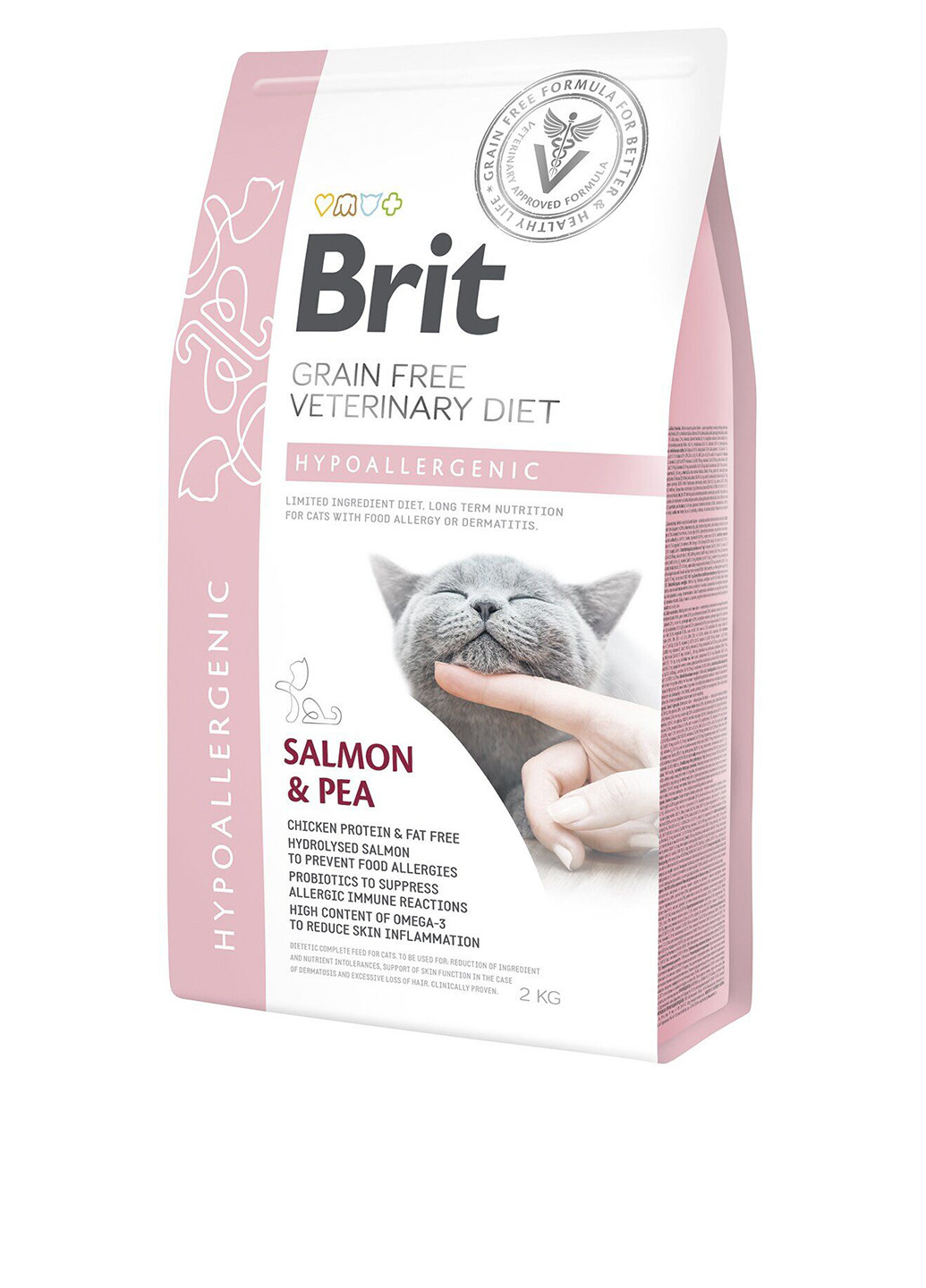 Сухой корм для кошек, при пищевой аллергии (лосось), 2 кг Brit (219470006)