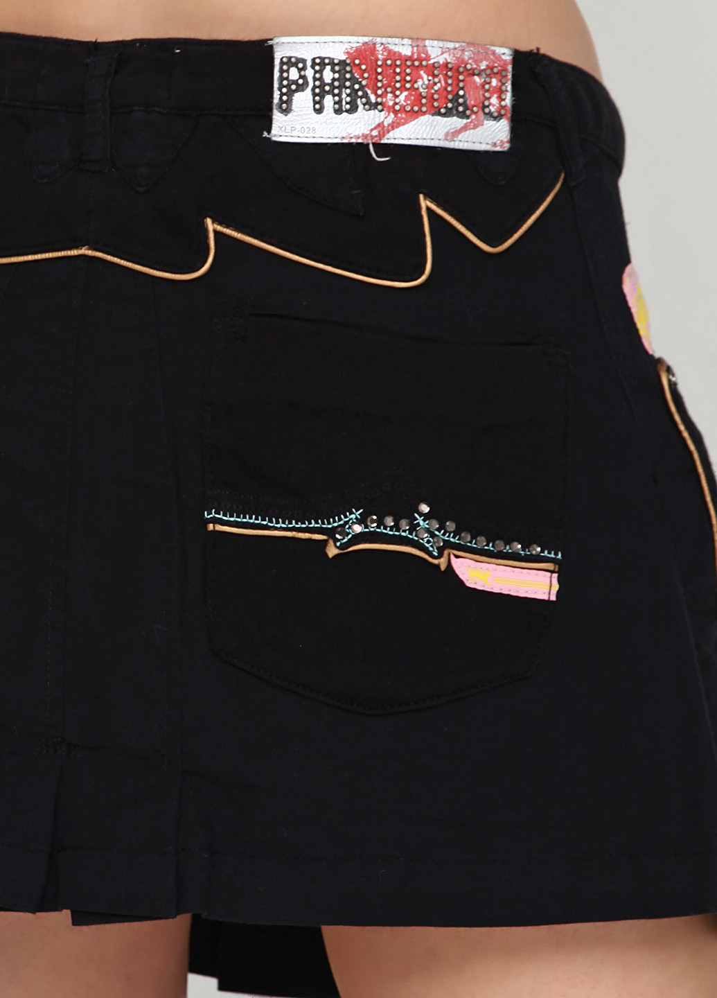 Черная кэжуал однотонная юбка Parasuco а-силуэта (трапеция)