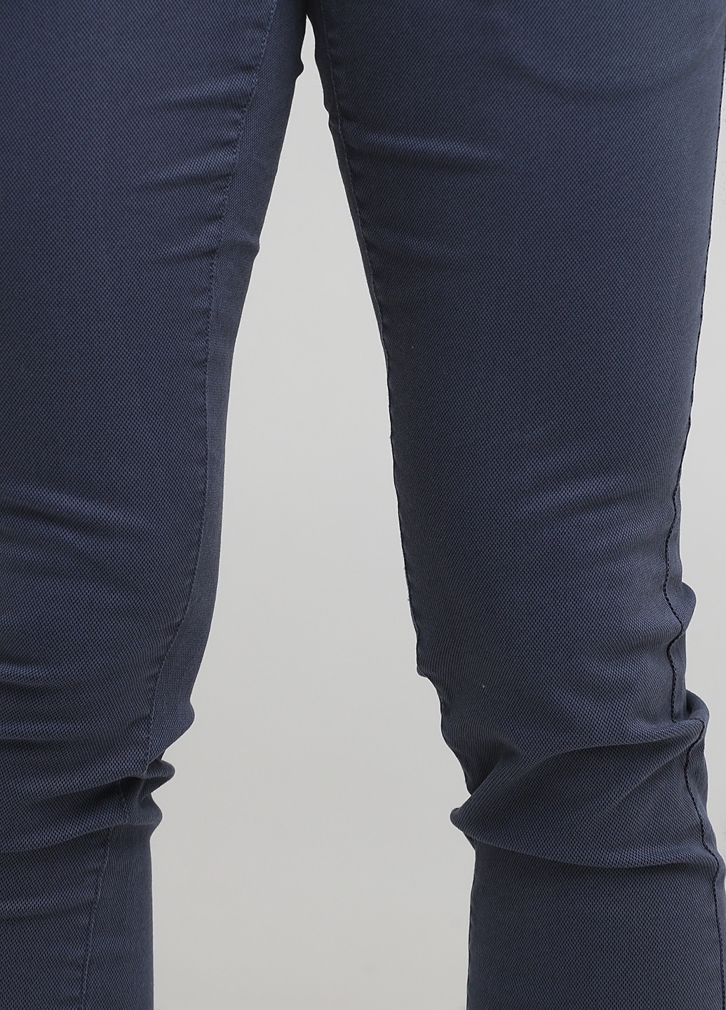 Темно-синие кэжуал демисезонные укороченные, зауженные брюки Lerros