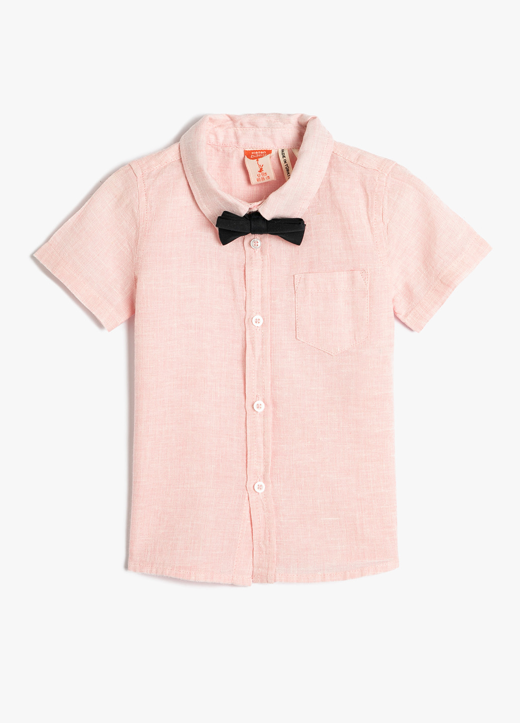 Розовая кэжуал рубашка однотонная KOTON