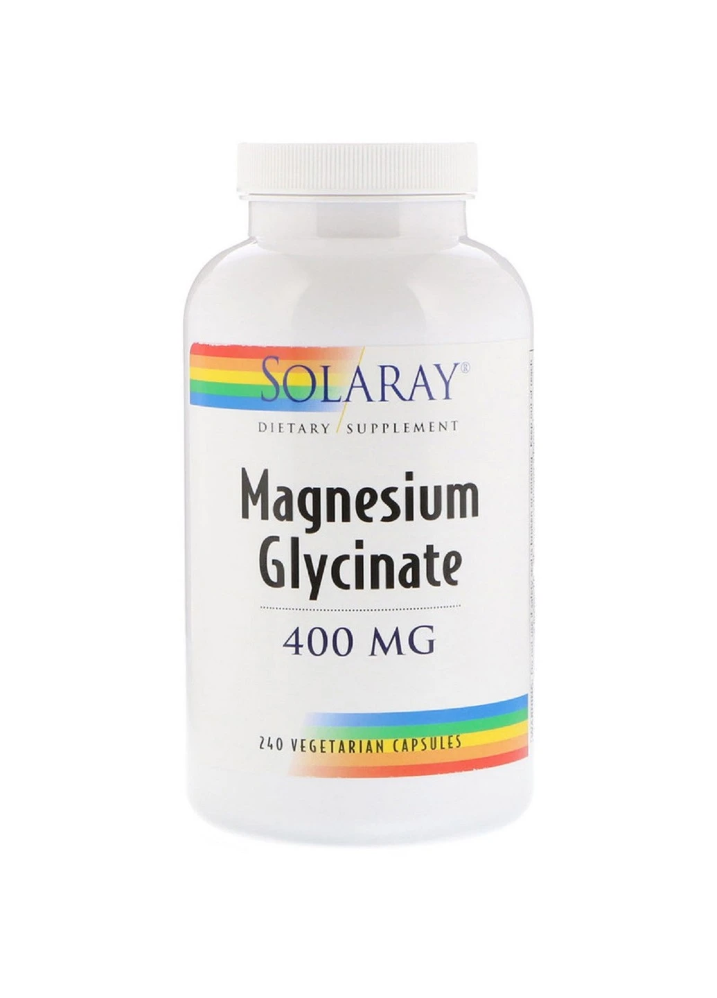 Глицинат Магния, Magnesium Glycinate, 400 мг,, 240 Вегетарианских Капсул Solaray (255407746)