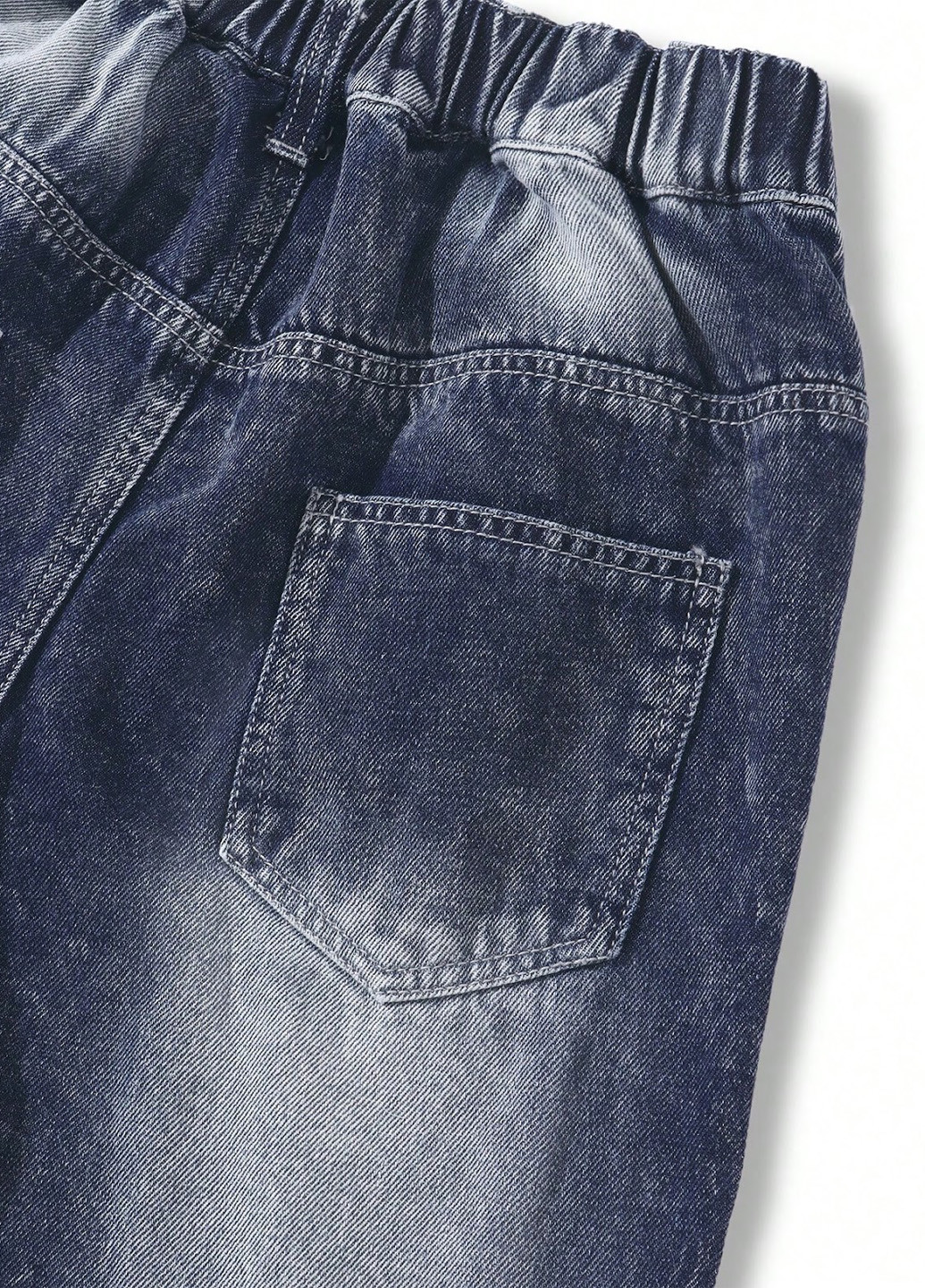 Синие демисезонные зауженные джинсы SHEIN