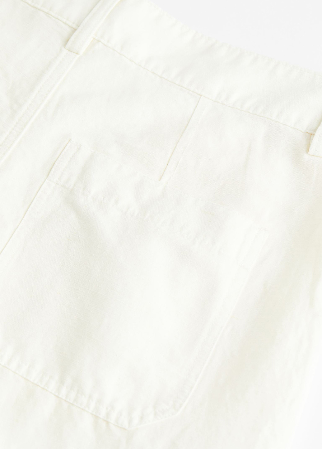 Белые кэжуал летние карго брюки H&M