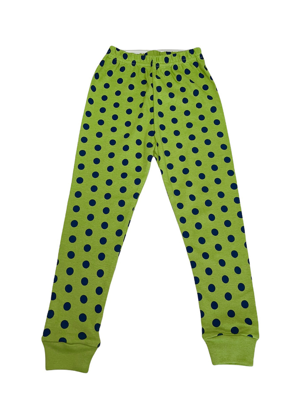 Зеленая всесезон пижама (лонгслив, брюки) лонгслив + брюки No Brand