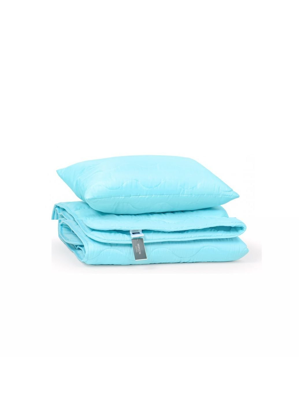 Ковдра Набір вовняний №1676 Eco Light Blue Ковдра 200х220+ подушка (2200002656665) Mirson (254080542)