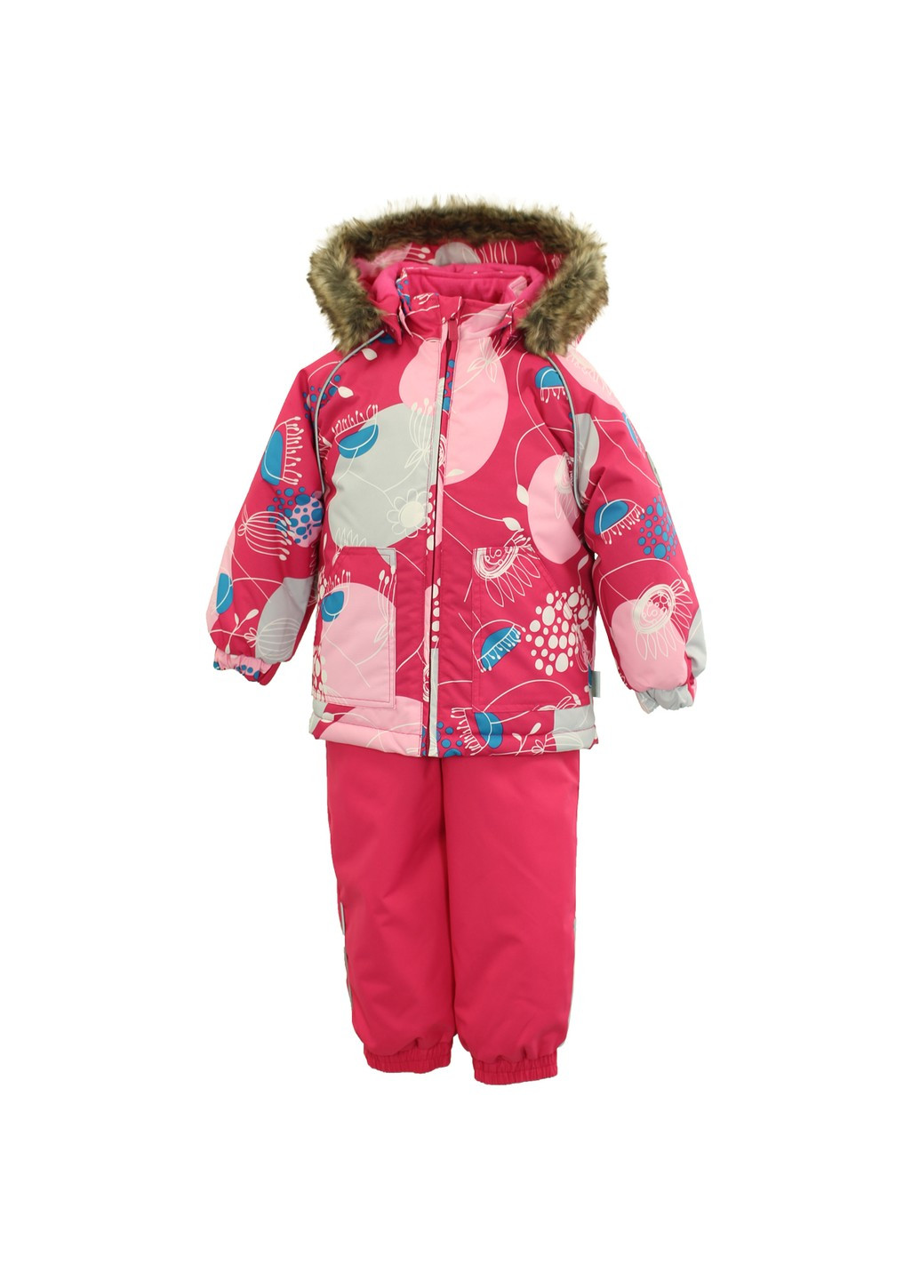 Фуксиновый зимний комплект зимний (куртка + полукомбинезон) avery Huppa