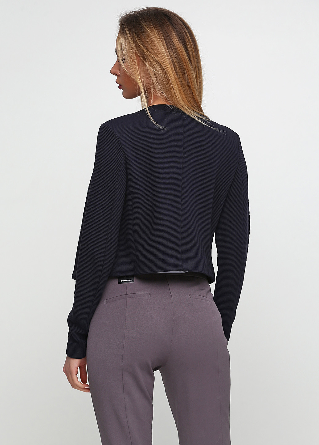 Темно-синий женский жакет Comma однотонный - демисезонный