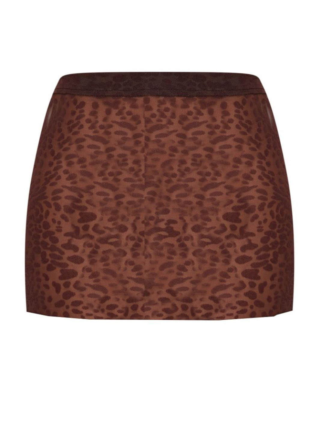 Коричневая кэжуал леопардовая юбка PrettyLittleThing
