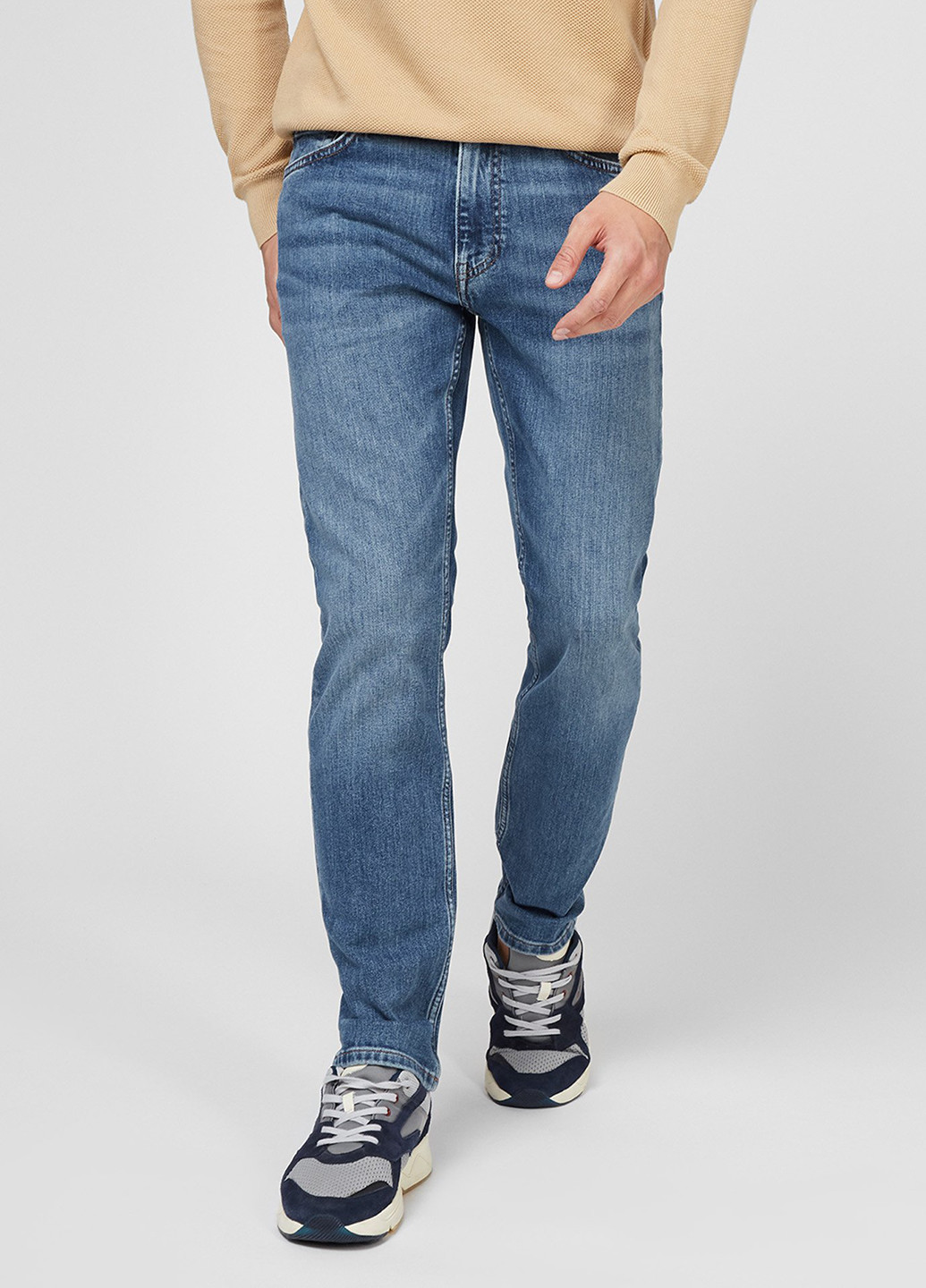 Синие демисезонные зауженные джинсы Gant
