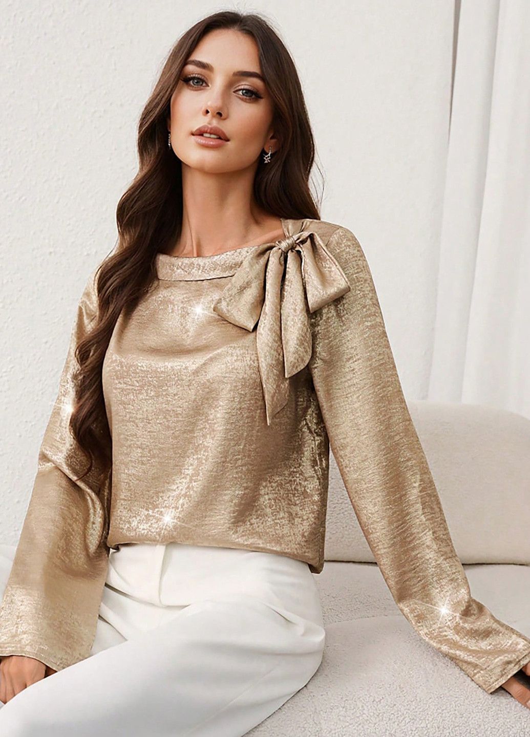 Золотая блуза SHEIN