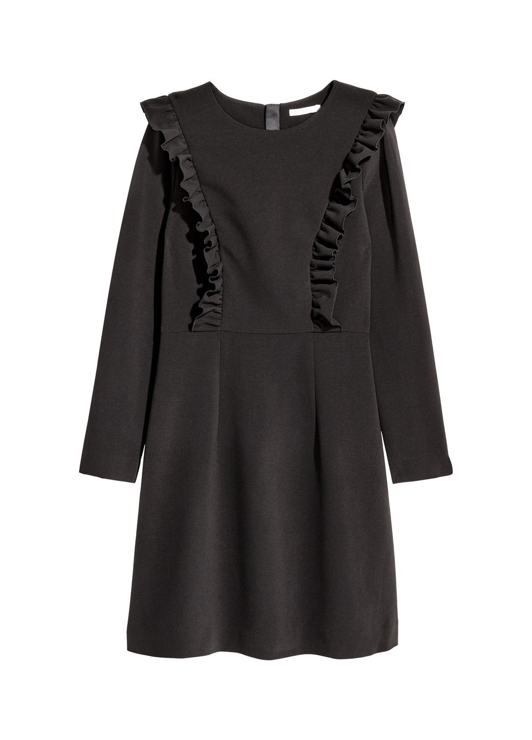 Черное кэжуал платье клеш, футляр H&M однотонное