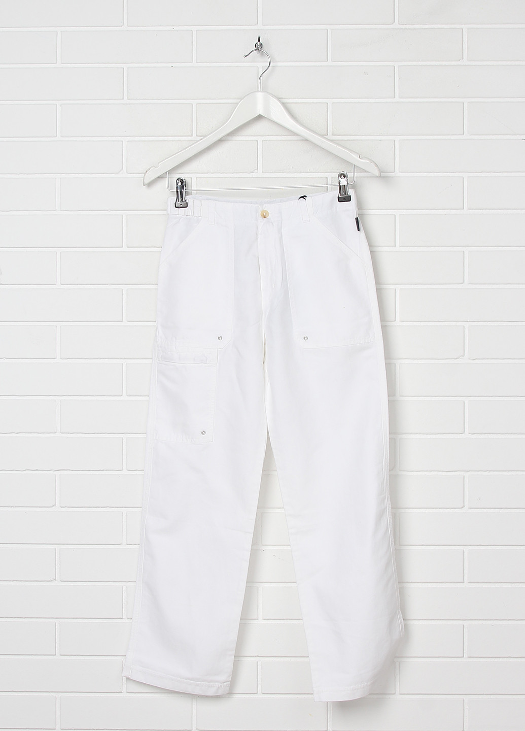 Белые кэжуал летние брюки прямые Peter Hadley