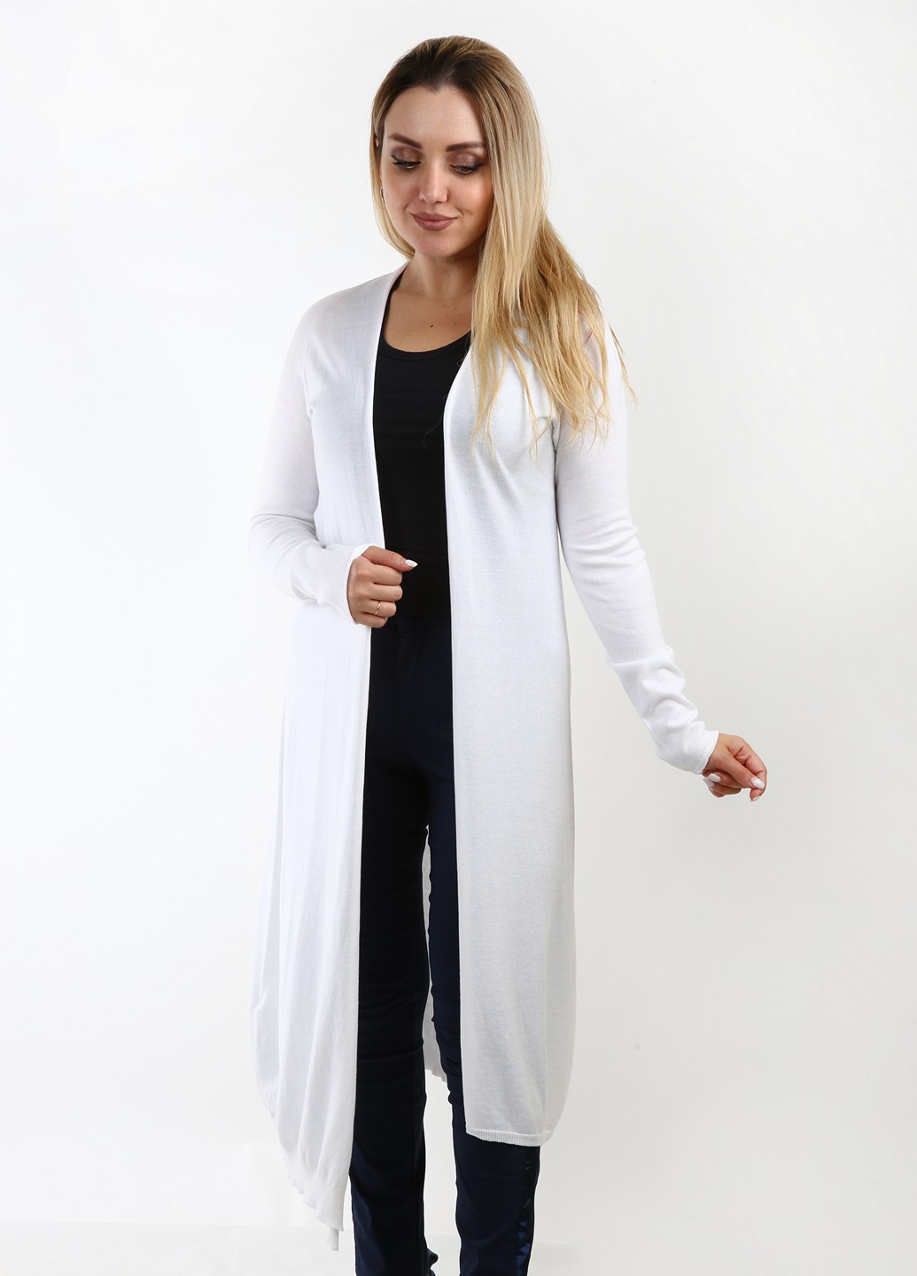 Белый демисезонный кардиган Stefanel