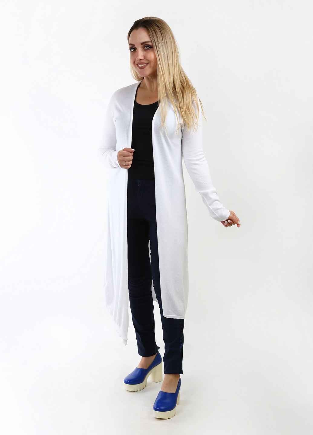 Белый демисезонный кардиган Stefanel