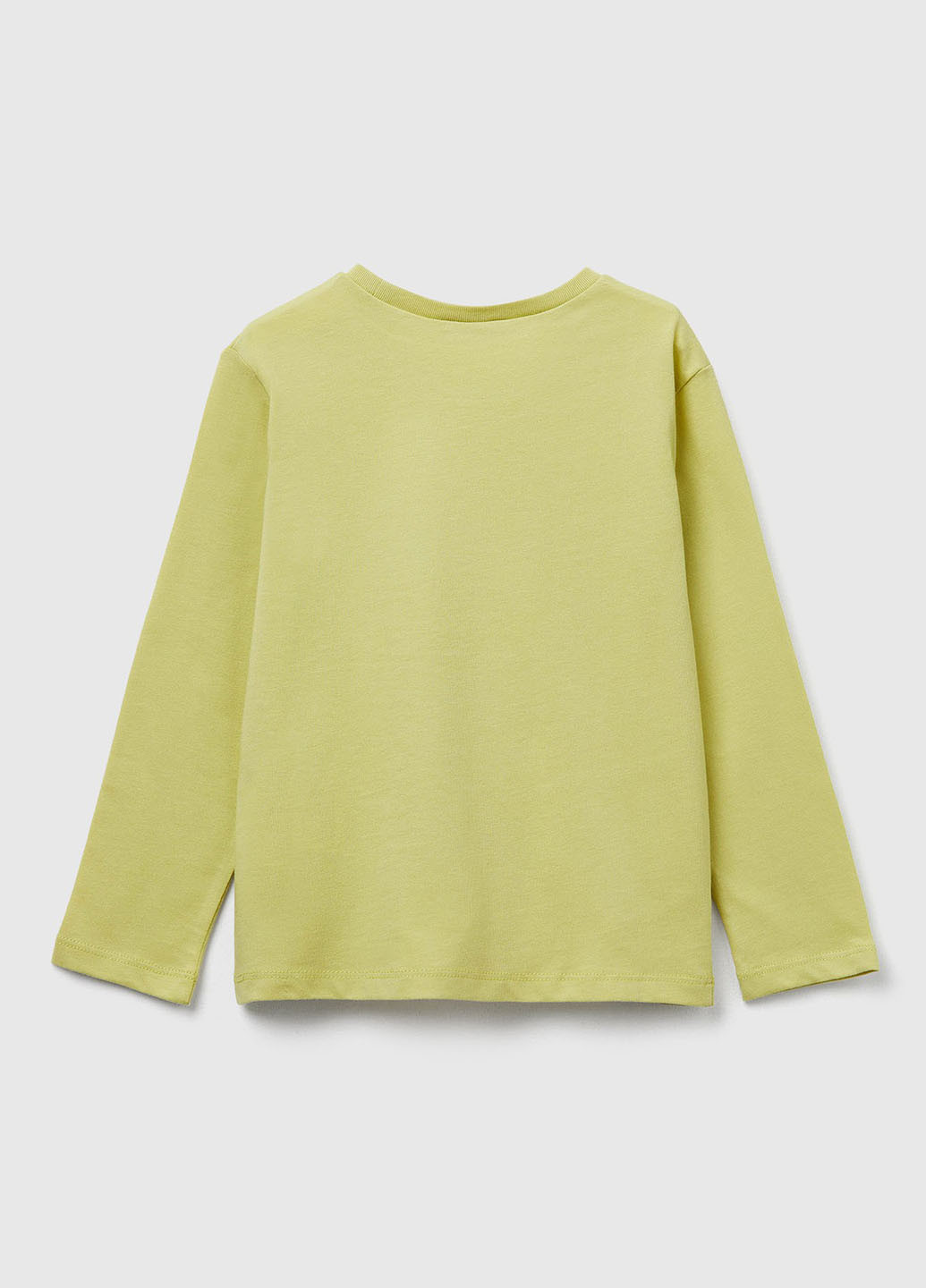 Фисташковый демисезонный кэжуал лонгслив United Colors of Benetton с рисунком