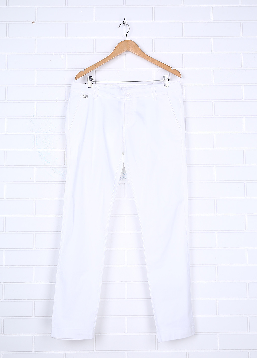 Белые кэжуал летние зауженные брюки Paul Martin's