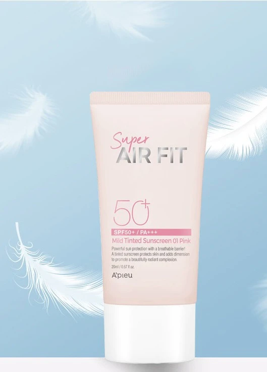 A'pieu Сонцезахисний тонуючий крем Super Air Fit Mild Tinted Sunscreen SPF50 + PA +++ 50 мл — Крем, Південна Корея (248673650)