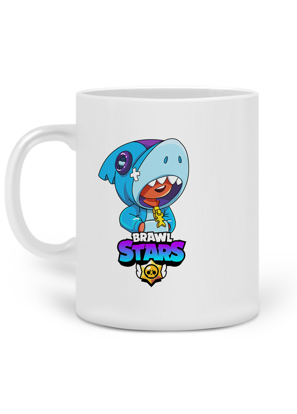 Кружка Леон Акула Бравл Старс (Leon Shark Brawl Stars) 330 мл горнятко керамічне (20259-1016) MobiPrint (219776811)
