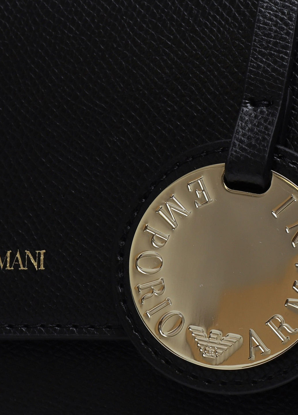 Чорна сумка крос-боді з екокожі Emporio Armani (241382608)